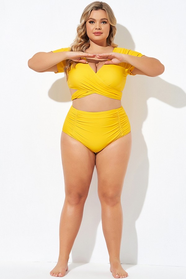 Yellow Relaxed Fit Swim Bikini Short